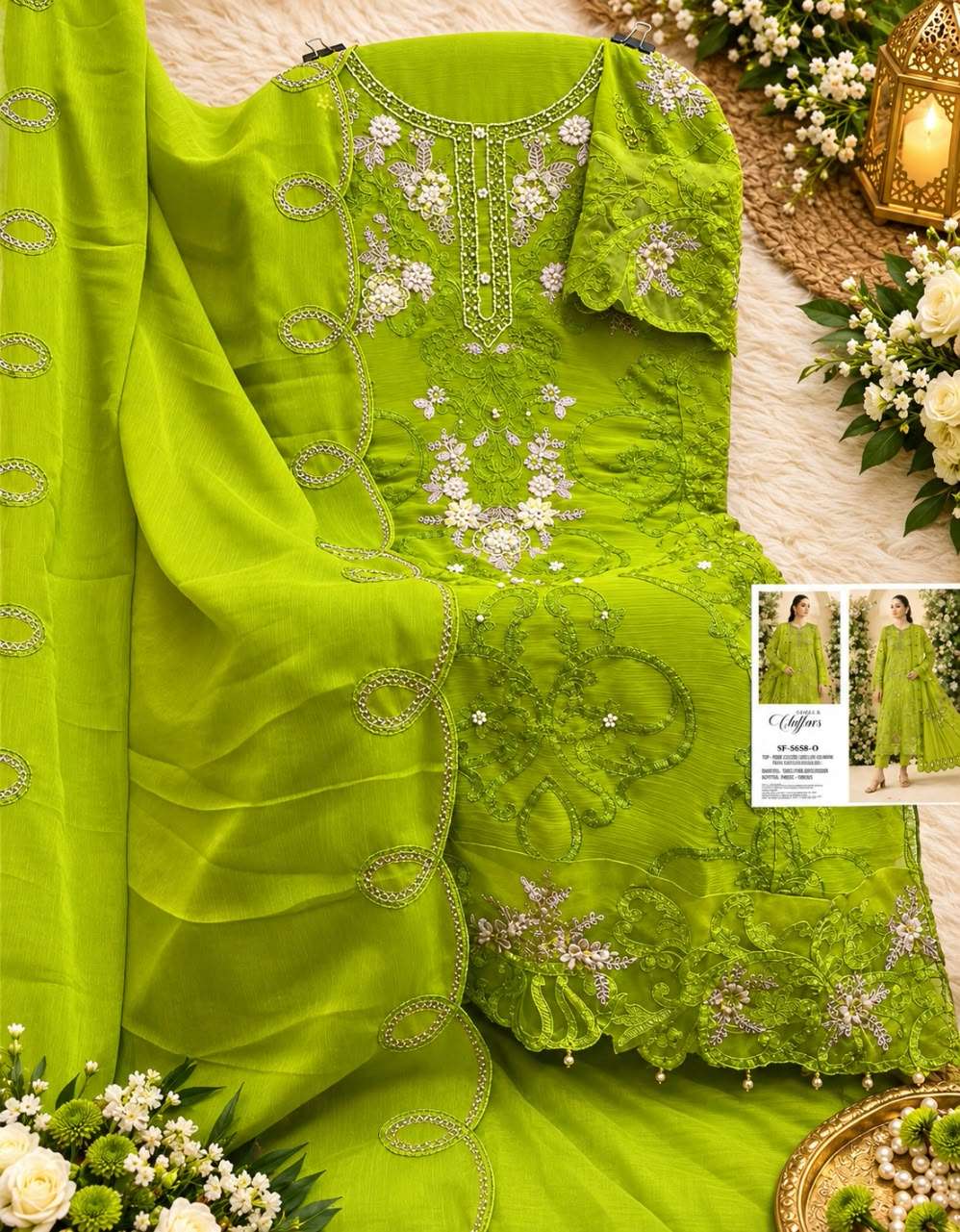 SF 5638 COLOR CHIFFON KHATLI WITH LATKAN SALWAR SUIT FOR LADIES WHOLESALER GUJARAT